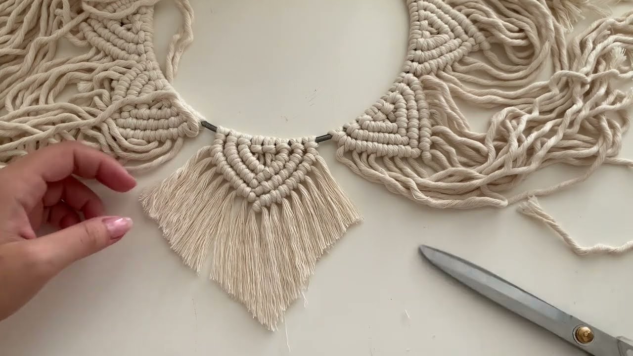 Makrome Ayna Yapımı/Macrame Mirror Making