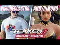 TEKKEN 8 ⚡ VisionedCastro (VICTOR) Vs Andyinmono (JUN)⚡ T8 Best High Level Ranked Match ⚡
