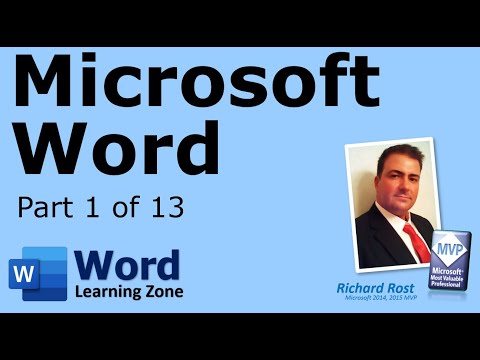 Microsoft Word Tutorial - Part 01 Of 13 - Word Interface 1
