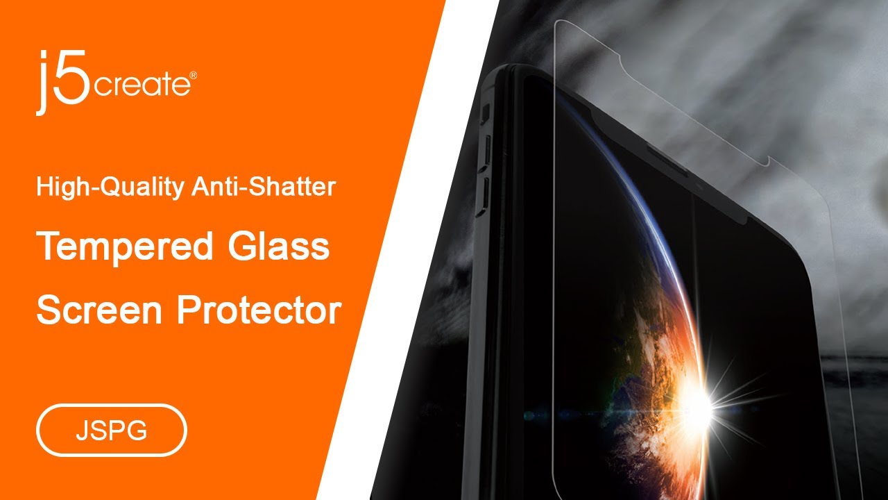j5create® High-Quality​ Anti-Shatter Tempered Glass Screen Protector (JSPG)