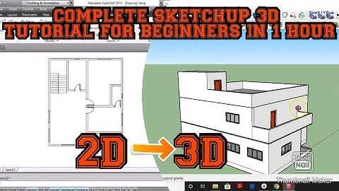 Complete SketchUp Tutorial For Beginners In 1 Hour || How do I build a house in Sketchup?