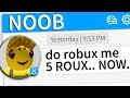 When NOOBS try to SCAM YOUR ROBUX