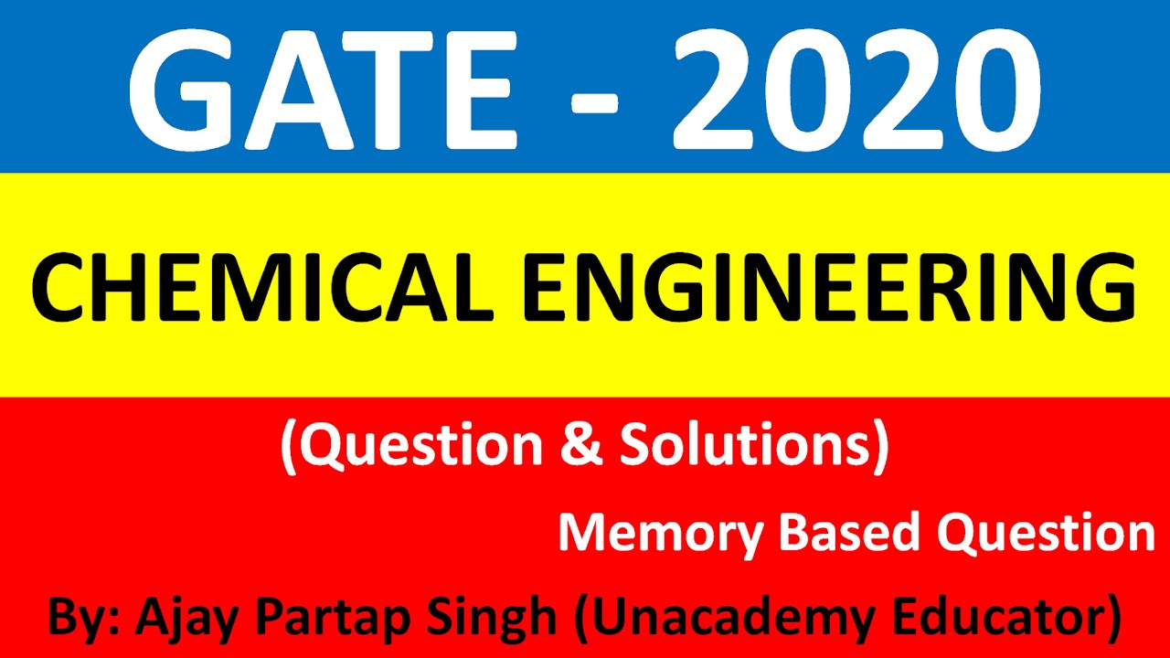CH GATE 2020 Chemical Reaction Engineering (CRE) Questions Solution