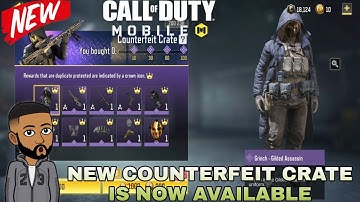 NEW COUNTERFEIT CRATE WITH GRINCH GILDED ASSASSIN SKIN AND MORE IN SEASON 2 CALL OF DUTY MOBILE CODM