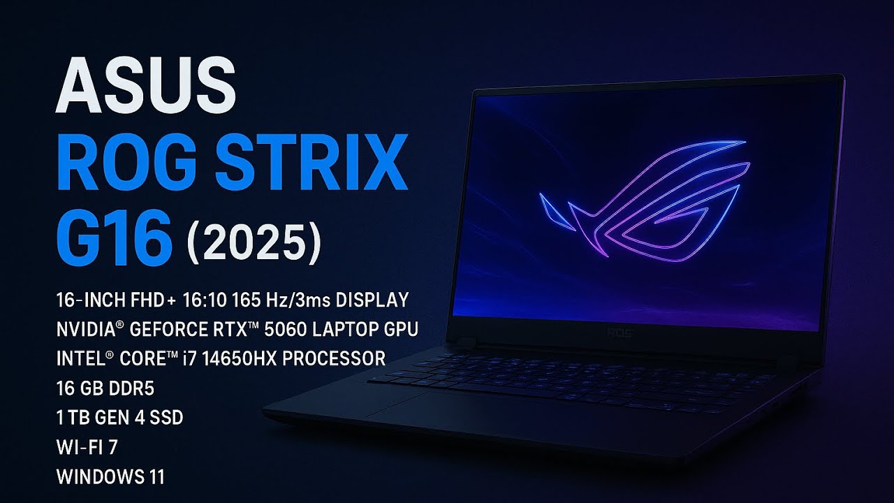 🔥 ASUS ROG Strix G16 (2025) – INSANE Gaming Laptop with RTX 5060 & i7 14650HX!