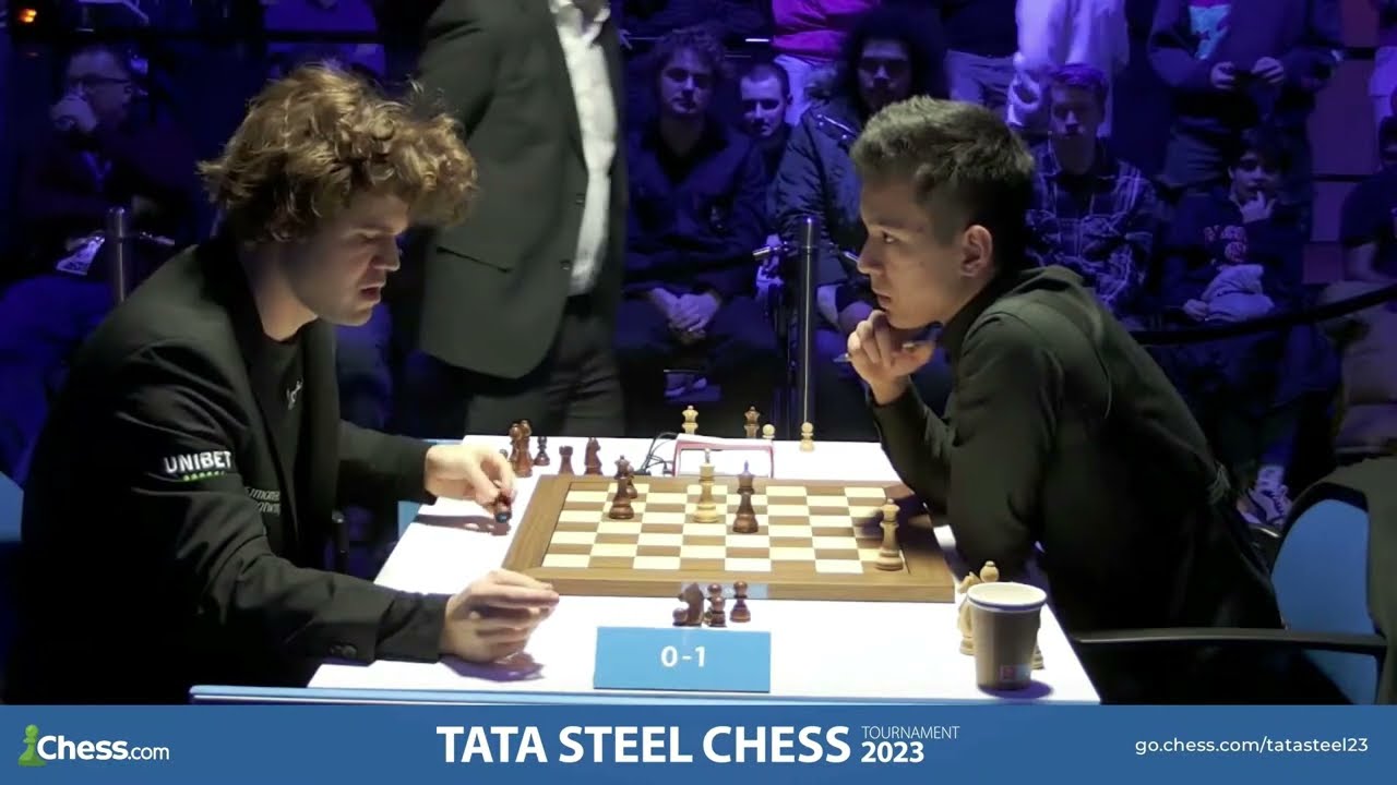 Abdusattorov beat Carlsen in R5 of the Tata Steel Masters 2023