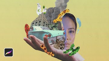 Procreate Digital Collage In 1 Minute [Timelapse]