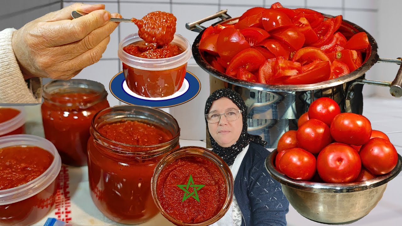 صلصلة الطماطم بلا مجمد 👉حافظي على مطيشة طرية وطريقة سهلة في التخزين 🇲🇦 تجهيزات رمضان 2024 🌙