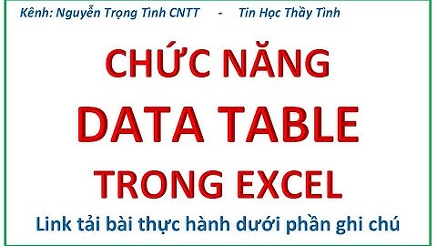 Data Table Trong Excel