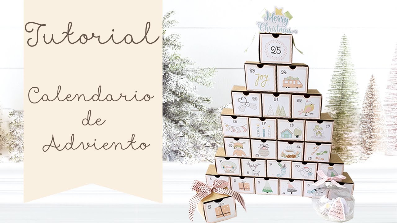 ÁRBOL CALENDARIO DE ADVIENTO #tutorial #hechoamano #scrapbook #scrapbooking #mágicanavidad