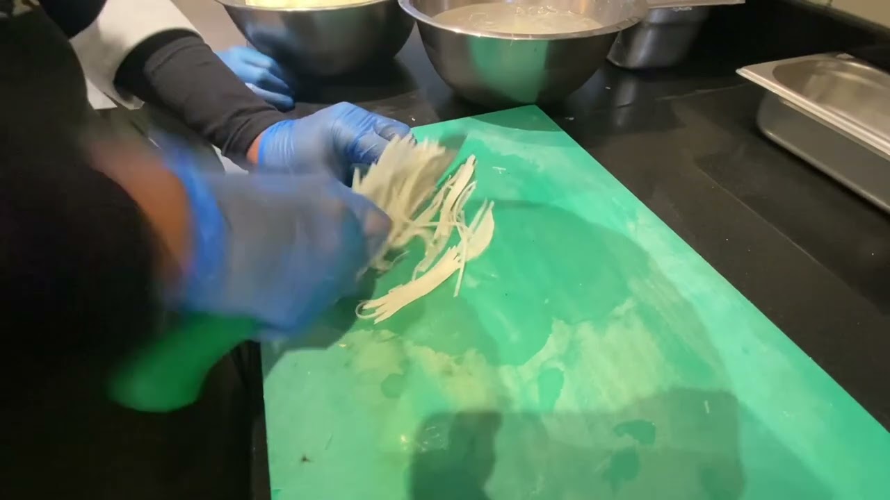 Fried julienne potatoes | garnish | plating | 