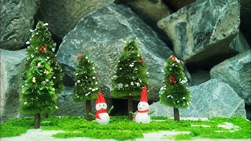 ABC TV | How To Make Miniature Pine Trees And Snowman - Craft Tutorial