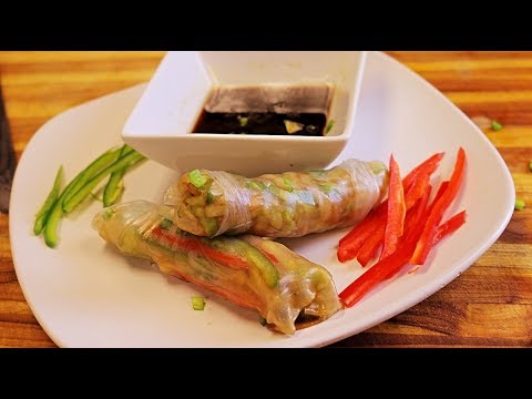 Vegan Spring Rolls  - spring rolls recipe - vietnamese spring rolls -  vegan food - plant based