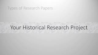 Your Historical Research Project