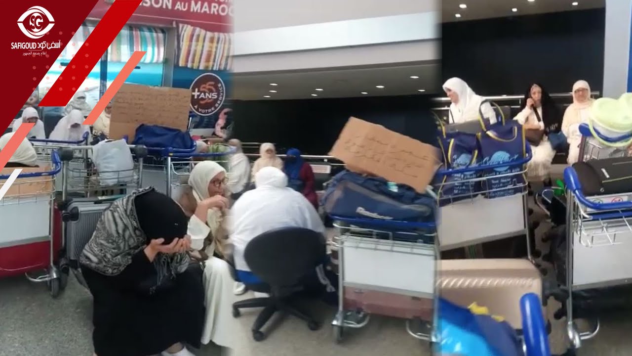 حجاج 85 اللي نصب عليهم نجار من آسفي ووكالة أسفار من سلا مازالوا مشردين في مطار محمد الخامس منذ يومين