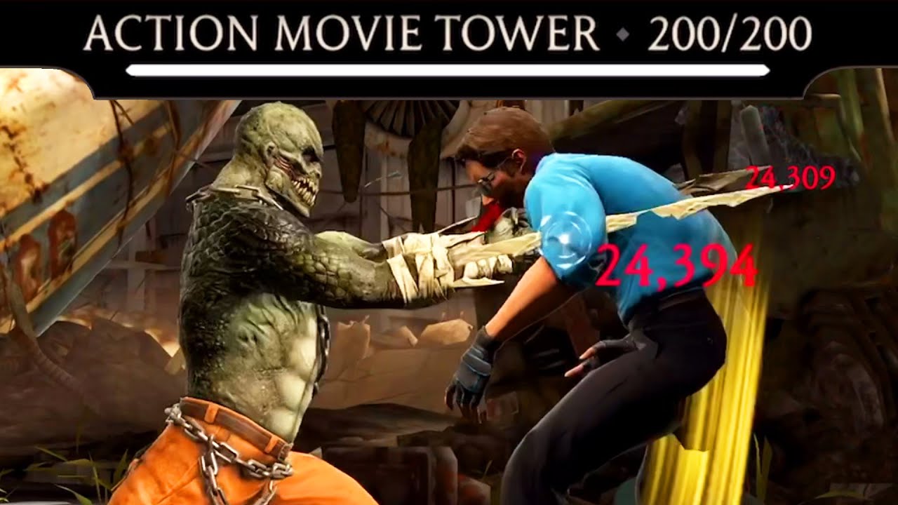 MK Mobile. Lizard Baraka is INSANELY GOOD! My Final Action Movie Tower Reward.