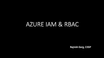 Azure IAM and RBAC