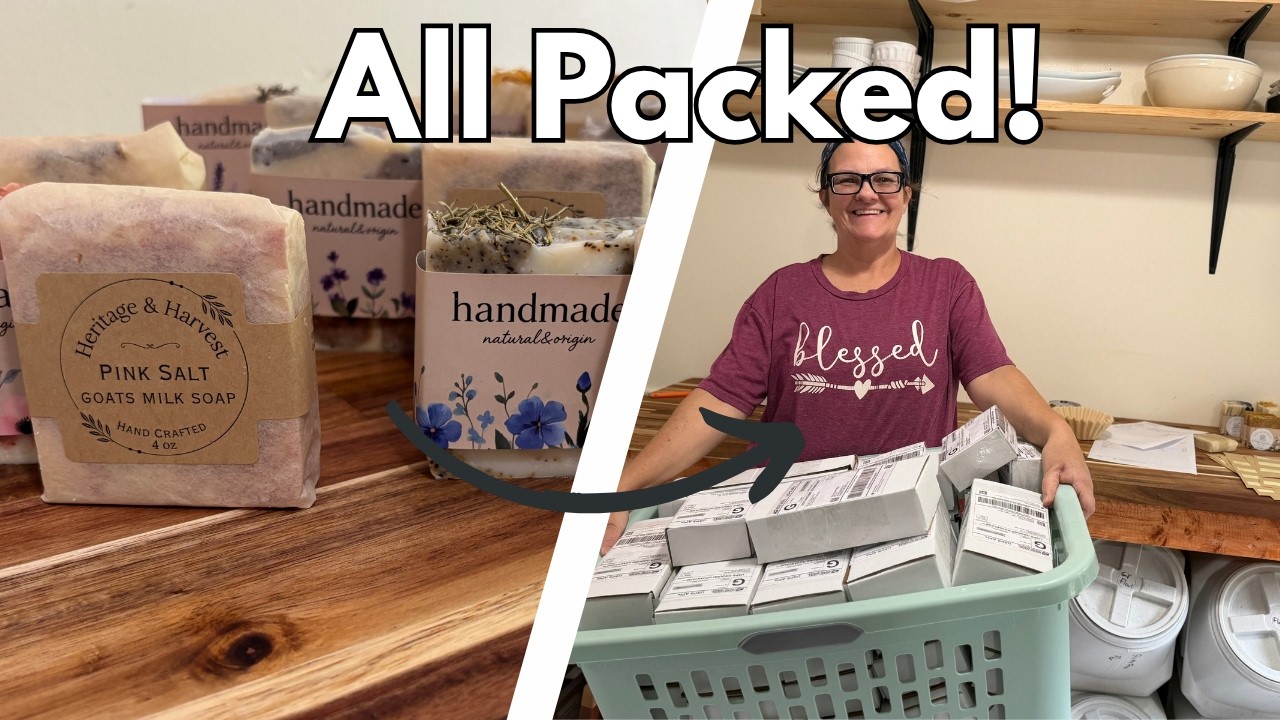 ⁣I SOLD OUT in 2 days!!!  SOAP Packing