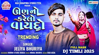 ઉણંનો કરેલો વાયદો | Unno Karelo Vaido | Jeliya Bhuriya New Trending Timli 2025 | Full Bass Dj Timli