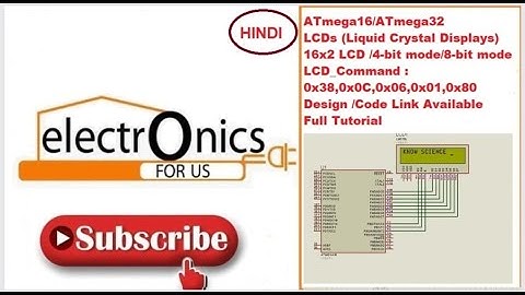 11 - 16x2 LCD AVR Atmega32/16 | How to conect LCD to AVR | How to print on LCD Atmega32 & Atmega16