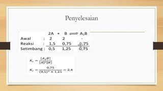 Contoh soal dan penyelesaian Kc