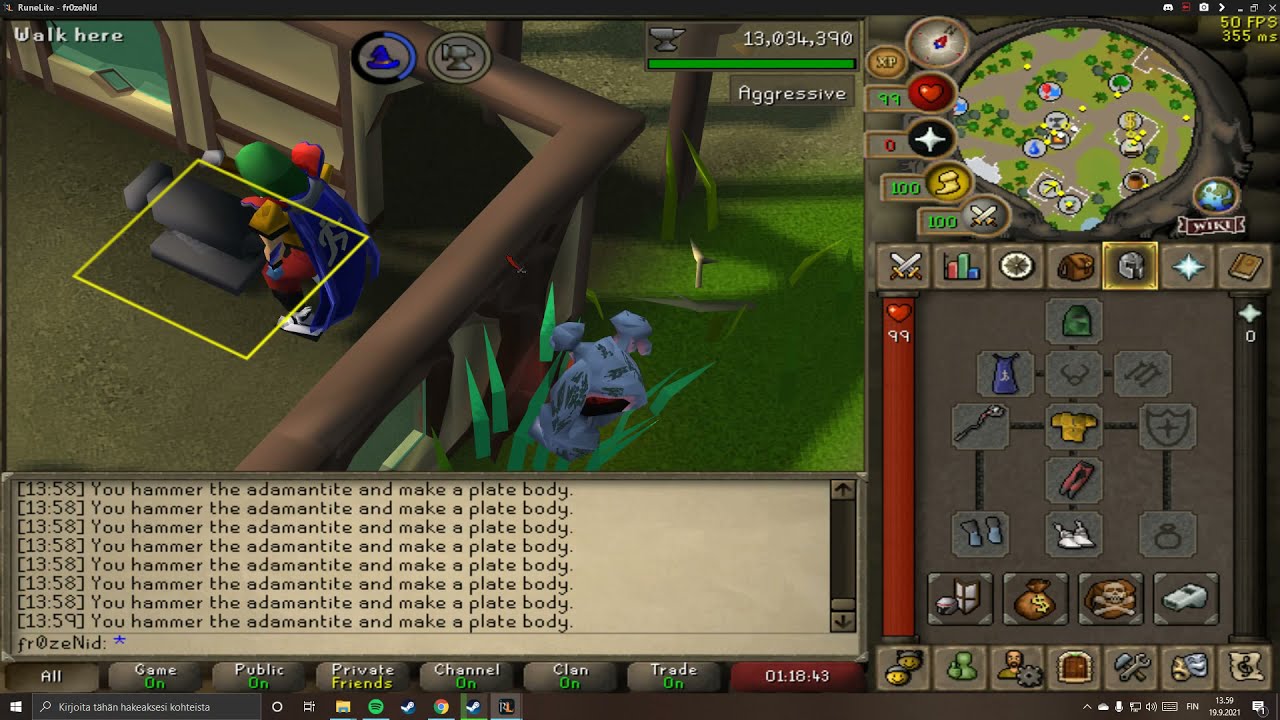 How to keep Agility skill cape untrimmed