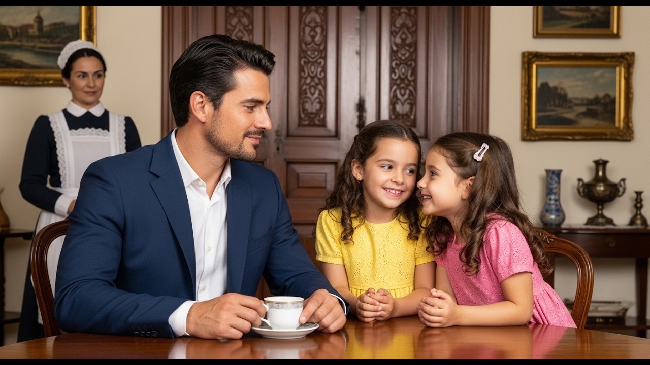 AS GÊMEAS DA FAXINEIRA PEDIRAM AO MILIONÁRIO: “FINJA SER NOSSO PAI” — A RESPOSTA DELE CHOCOU A TODOS