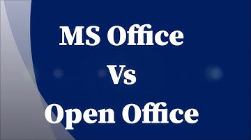 MS Office Vs Open Office (Small Video)