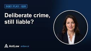 SQE1 FLK1 Q28: Tort: vicarious liability and the close connection test