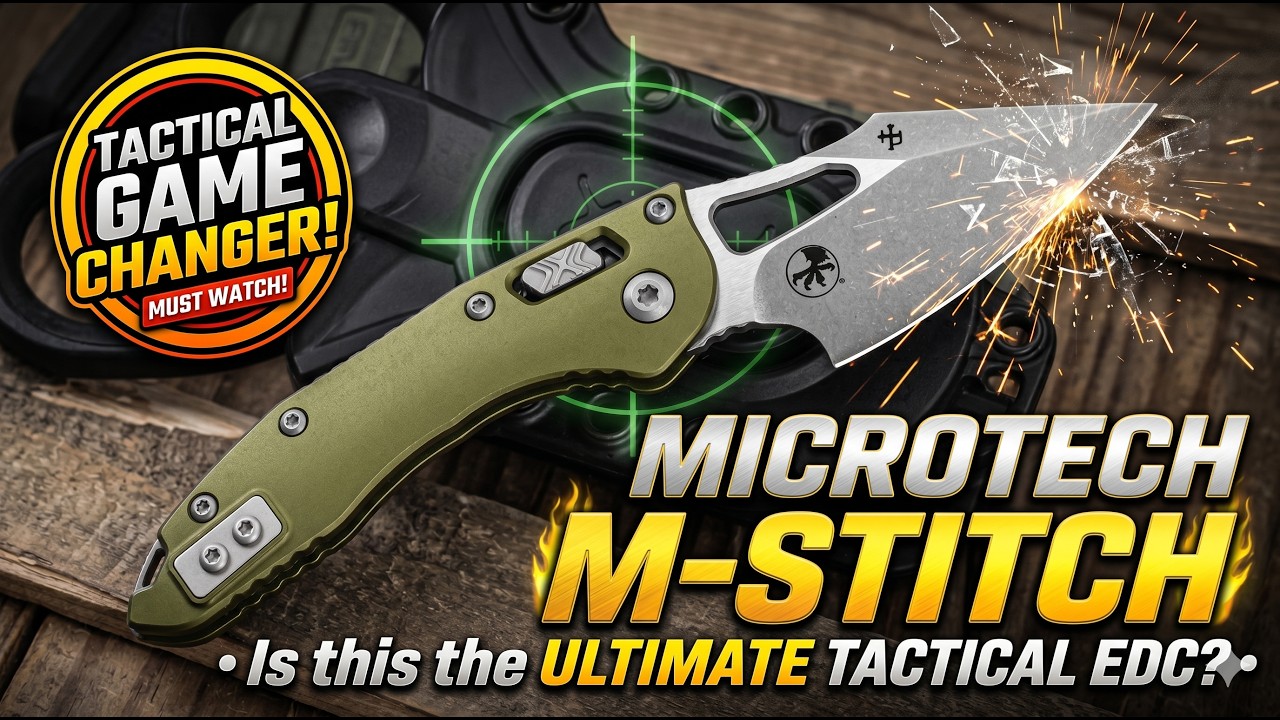 Microtech M-Stitch Ram-LOK OD Green Aluminum 3