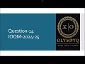 Question 14 IOQM-2024