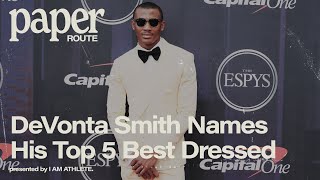 Famous DeVonta Smith Names His Top 5 Best Dressed NFL Players | Paper Route Clip Profile
