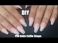 DIY Professional Coffin Nails $9 | LONG LASTING! How To Coffin Shape Nails