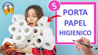 5 PORTA PAPEL HIGIENICO / DISPENSADOR DE ROLLOS DE PAPEL HIGIENICO / MANUALIDADES CON RECICLAJE