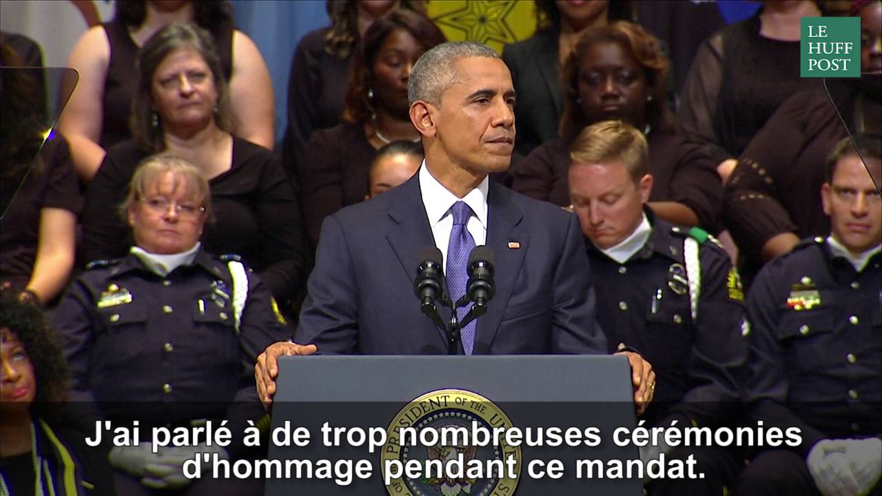 Le discours émouvant de Barack Obama à Dallas en hommage aux policiers ...