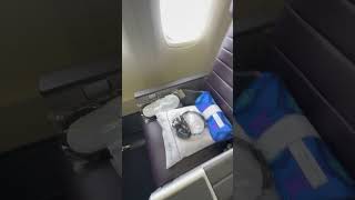 What Premium Economy welcome package seat looks like united worldtravel fypシ shorts shortsfeed