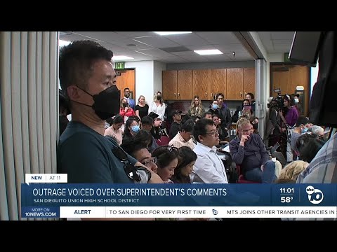 Many voice outrage over SDUHSD superintendent's comments, calls for resignation