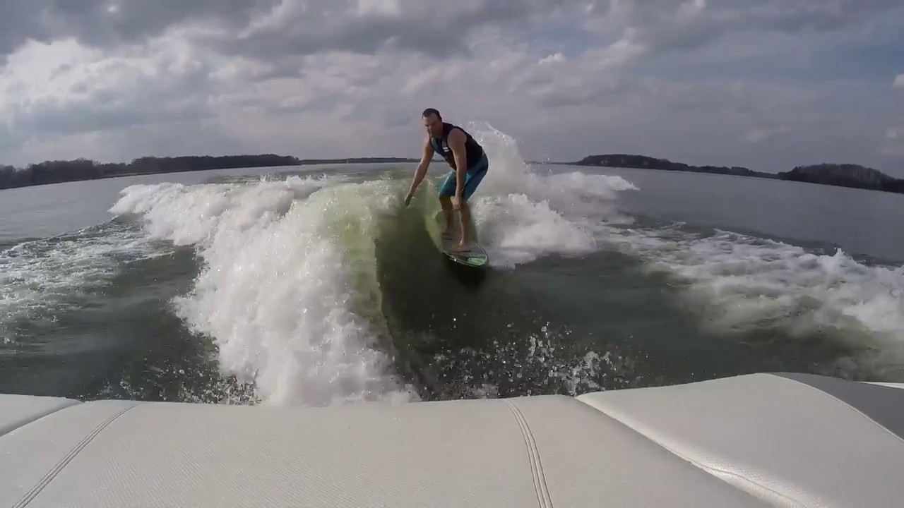 Wakesurfing behind Mastercraft x10 from Charlotte Ski Boats YouTube