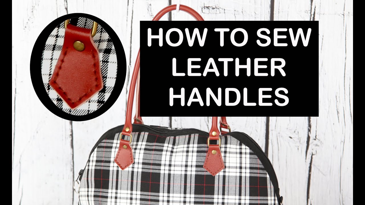 Sewing leather handles / Hand sew leather - YouTube