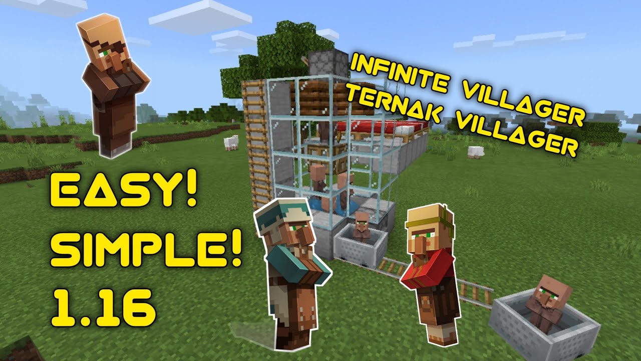 CARA BUAT VILLAGER BREEDER SIMPLE, TERBARU, WORK! 1.16 Minecraft