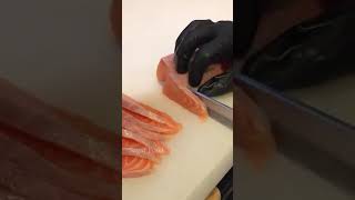 Fish Salmon Cutting Skills How to Cut a Salmon for Sashimi #shorts