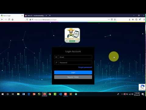 Cara Login Pertama Kali Kedalam Dashboard Area Farmers Coin