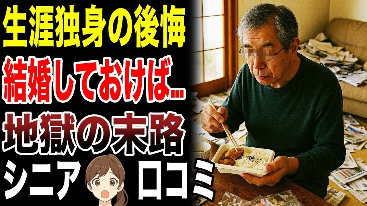 【生涯独身】結婚しないまま老後を迎え後悔したシニアの声　口コミ30選紹介します　#高齢者  #口コミ