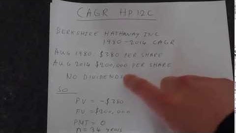 HP12C (Platinum): How to Calculate Compound Annual Growth Rate (CAGR)