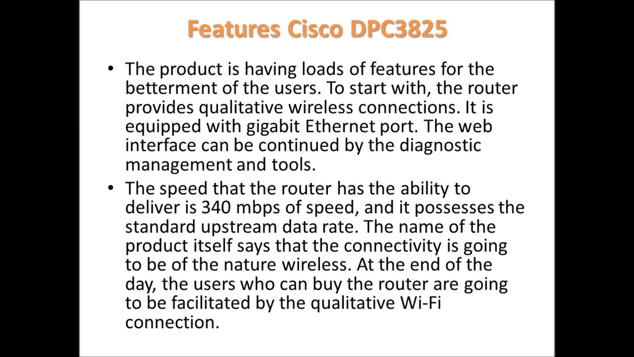 Cisco DPC3825 Wireless Router - YouTube