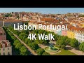 Walking Tour Lisbon Portugal | City Center with Historic Charm 4K