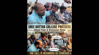 Faculty Threatens Students for Protesting Illegal Fees at Sree Dattha College |Call Caught on Camera