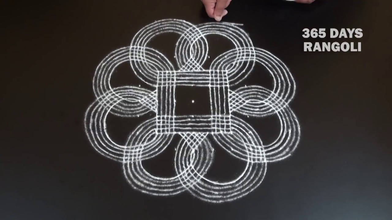 Daily Padi kolam design with dots*Beautiful padi kolam design with 7 dots* ಚುಕ್ಕಿ ರಂಗೋಲಿ