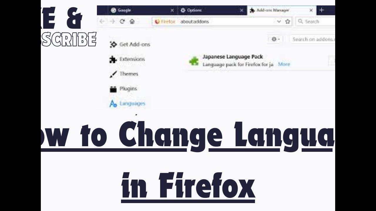 How To Change Language In Firefox Browser How To Change Language In Firefox Browser