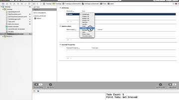 6 Xcode 7 TodoApp Create Entity and Attributes